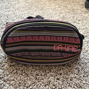 Dakine Striped Belt Bag in Pink and Black